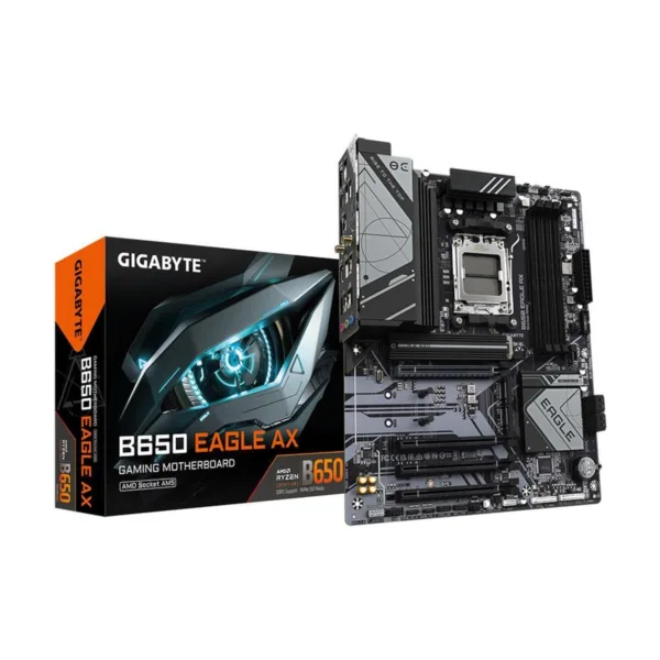 GIGABYTE B650 EAGLE AX AM5 ATX Motherboard, DDR5, 3x M.2, PCIe 5.0, Wi-Fi 6E