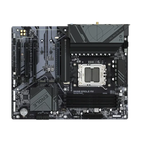 GIGABYTE B650 EAGLE AX AM5 ATX Motherboard, DDR5, 3x M.2, PCIe 5.0, Wi-Fi 6E