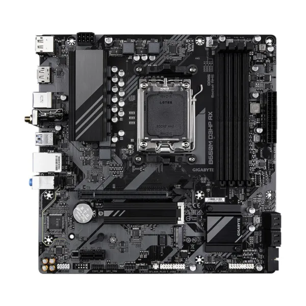 GIGABYTE B650M D3HP AX AM5 Micro-ATX Motherboard, DDR5, 2x M.2, Wi-Fi 6E, 2.5GbE