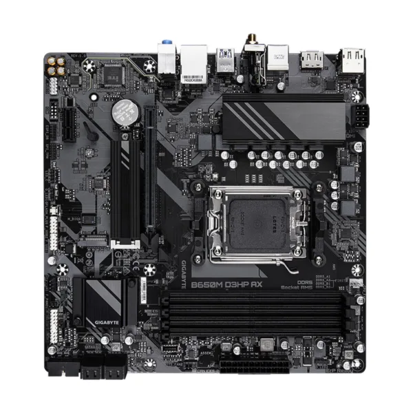 GIGABYTE B650M D3HP AX AM5 Micro-ATX Motherboard, DDR5, 2x M.2, Wi-Fi 6E, 2.5GbE
