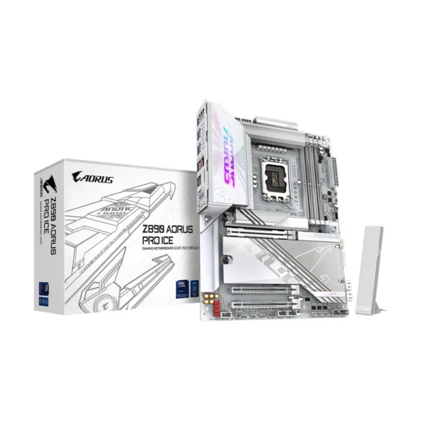 13-145-524-05.jpg GIGABYTE Z890 AORUS PRO ICE LGA 1851 ATX Motherboard, DDR5, 5x M.2, Thunderbolt 4, Wi-Fi 7, 5GbE