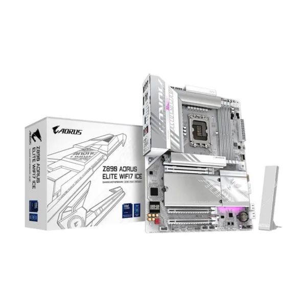 GIGABYTE Z890 AORUS ELITE WIFI7 ICE LGA 1851 ATX Motherboard, DDR5, 4x M.2, Thunderbolt 4, Wi-Fi 7