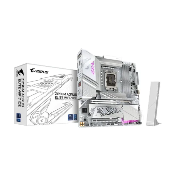 13-145-532-05.jpg GIGABYTE Z890M AORUS ELITE WIFI7 ICE LGA 1851 Motherboard, DDR5, 3x M.2, Thunderbolt 4, Wi-Fi 7