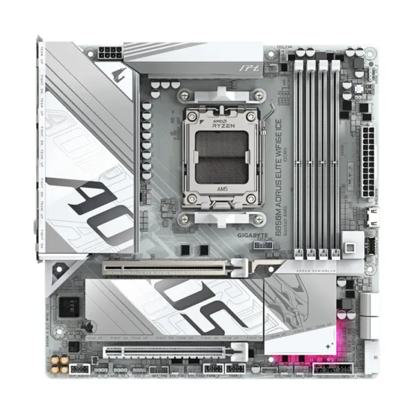 GIGABYTE B850M AORUS ELITE WIFI6E ICE AM5 Micro-ATX Motherboard, DDR5, 2x M.2, PCIe 5.0
