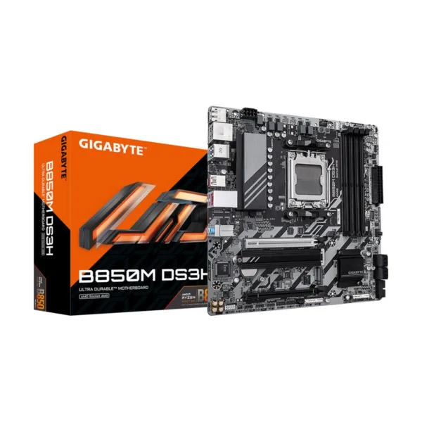 GIGABYTE B850M DS3H AM5 Micro-ATX Motherboard, DDR5, 2x M.2, PCIe 5.0, 2.5GbE