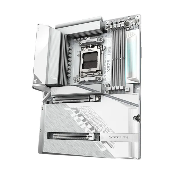 13-145-580-04.jpg GIGABYTE X870 AORUS STEALTH ICE AM5 ATX Motherboard, DDR5, 4x M.2, PCIe 5.0, 2x USB4, Wi-Fi 7