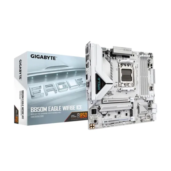 13-145-583-01.jpg GIGABYTE B850M EAGLE WIFI6E ICE AM5 Micro-ATX Motherboard, DDR5, 2x M.2, PCIe 5.0, 2.5GbE