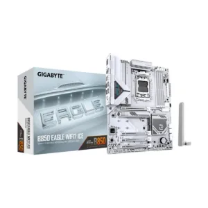 GIGABYTE B850 EAGLE WIFI7 ICE AM5 ATX Motherboard, DDR5, 3x M.2, PCIe 5.0, Wi-Fi 7, 2.5GbE