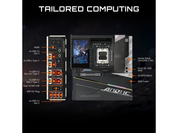 13-145-602-03.jpg GIGABYTE X870E AORUS XTREME X3D AI TOP AM5 E-ATX Motherboard, DDR5, 5x M.2, USB4, Wi-Fi 7, Dual 10GbE