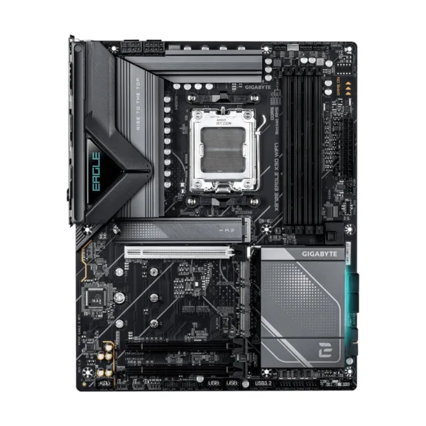 GIGABYTE X870E EAGLE X3D WIFI7 AM5 ATX Motherboard, DDR5, 4x M.2, PCIe 5.0, USB4, 5GbE