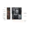 GIGABYTE X870E EAGLE X3D WIFI7 AM5 ATX Motherboard, DDR5, 4x M.2, PCIe 5.0, USB4, 5GbE