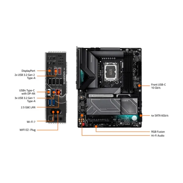 13-145-616-08.jpg GIGABYTE Z890 EAGLE WIFI7 PLUS LGA 1851 ATX Motherboard, DDR5, 4x M.2, PCIe 5.0, USB4, Wi-Fi 7