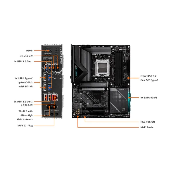 13-145-626-08.jpg GIGABYTE X870E EAGLE WIFI7 AM5 ATX Motherboard, DDR5, 4x M.2, PCIe 5.0, USB4, Wi-Fi 7, 5GbE