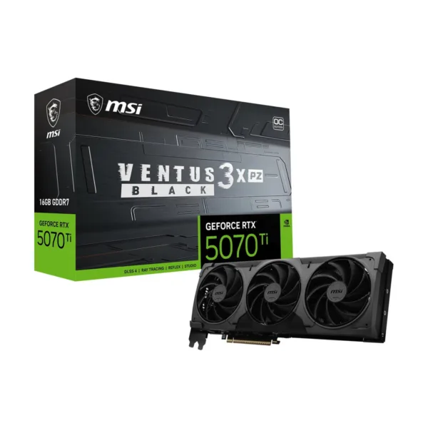 MSI Ventus 3X PZ OC GeForce RTX 5070 Ti 16GB Black