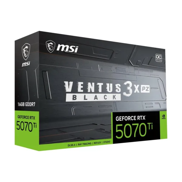 MSI Ventus 3X PZ OC GeForce RTX 5070 Ti 16GB Black