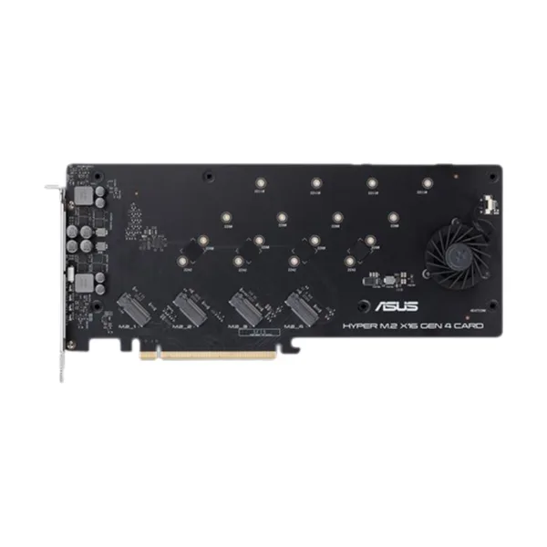 ASUS HYPER M.2 X16 Gen 4 Card, PCIe 4.0/3.0 to 4 x M.2 NVMe Slots, Up to 256 Gbps