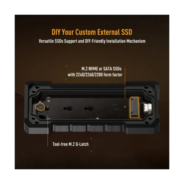 ASUS TUF Gaming A2 M.2 NVMe SSD Enclosure, USB 3.2 Gen 2x2 20Gbps, Up to 4TB, IP68