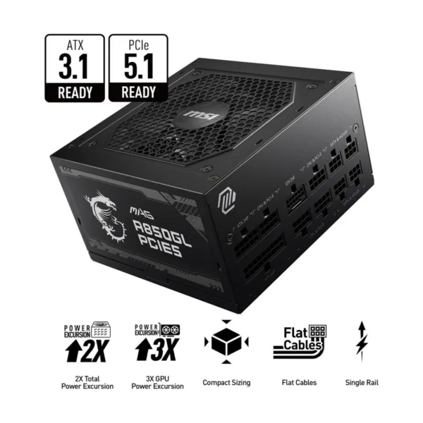 MSI MAG A850GL PCIE5 850W Power Supply