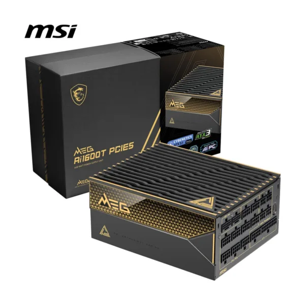 MSI MEG Ai1600T PCIE5 1600W Fully Modular Power Supply, 80+ Titanium, ATX 3.1