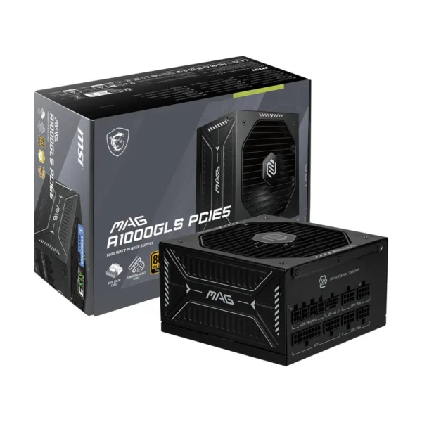 MSI MAG A1000GLS PCIE5 1000W Fully Modular Compact Power Supply, 80+ Gold, ATX 3.1