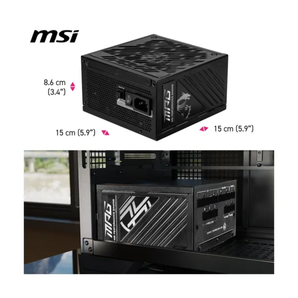 MSI MPG A1250GS PCIE5 II 1250W Fully Modular Power Supply, 80+ Gold, ATX 3.1