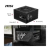 MSI MPG A1000GS PCIE5 II 1000W Fully Modular Power Supply, 80+ Gold, ATX 3.1