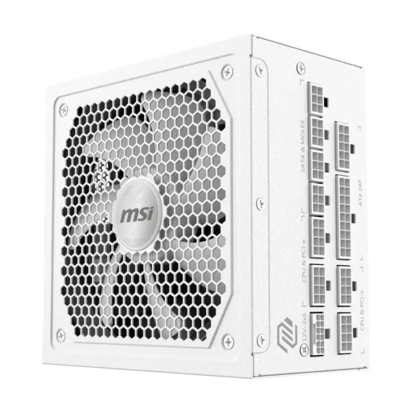 17-701-039-10.png MSI MAG A1000GL PCIE5 1000W Fully Modular Power Supply, White, 80+ Gold, ATX 3.1