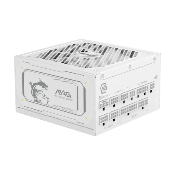 17-701-039-13.png MSI MAG A1000GL PCIE5 1000W Fully Modular Power Supply, White, 80+ Gold, ATX 3.1