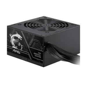 MSI MAG A600DN II Power Supply Unit, 600W, 80 PLUS Standard, ATX PSU, Black Flat Cables