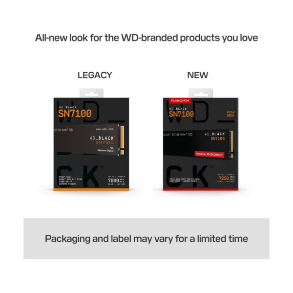 WD Black SN770 and SN7100 NVMe SSD