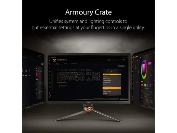 ASUS TUF Gaming K1 RGB Membrane Gaming Keyboard, Volume Knob, Wrist Rest, Black