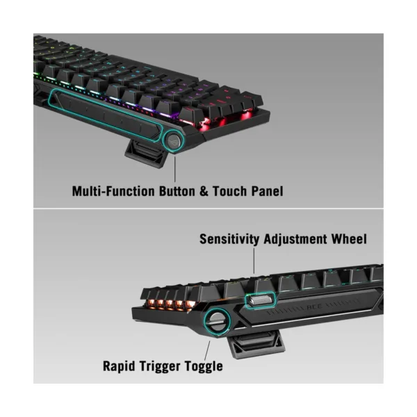 ASUS ROG Falchion Ace 75 HE Wired Gaming Keyboard, 75%, HFX V2X Magnetic Switches, White