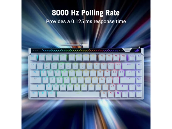 ASUS ROG Falchion Ace 75 HE Wired Gaming Keyboard, 75%, HFX V2X Magnetic Switches, White