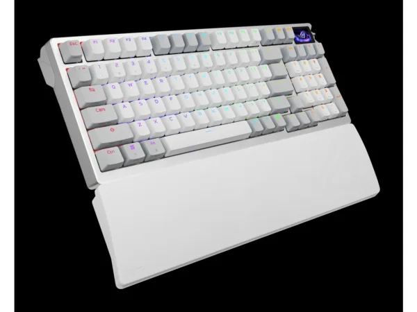 ASUS ROG Azoth 96 HE Wireless Gaming Keyboard, Hall Effect Magnetic Switches, OLED, White