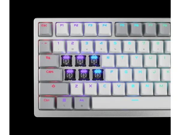 ASUS ROG Azoth 96 HE Wireless Gaming Keyboard, Hall Effect Magnetic Switches, OLED, White