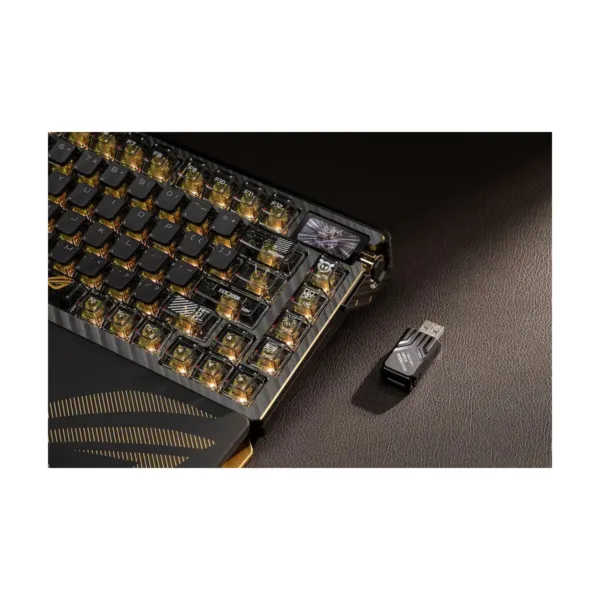 ASUS ROG 20th Edition Azoth Extreme Wireless Mechanical Gaming Keyboard, 75% TKL, Gold/Black