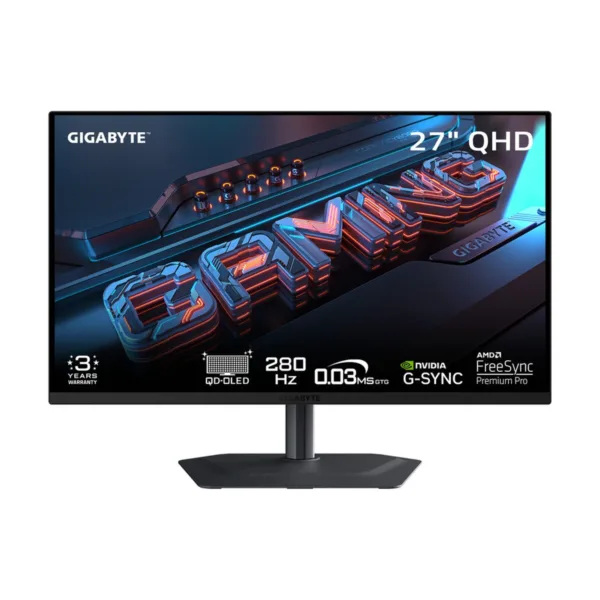 24-012-107-03.jpg GIGABYTE MO27Q2A 27" QHD 280Hz OLED Gaming Monitor, 0.03ms, Height Adjustable Stand