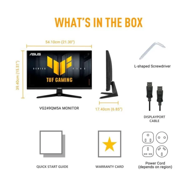 24-281-380-15.jpg ASUS TUF Gaming VG249QM5A 24" Full HD 240Hz Fast IPS Gaming Monitor, 0.3ms