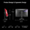 ASUS ROG Strix XG27JCG 27" Dual-Mode 5K 180Hz / QHD 330Hz IPS Gaming Monitor, HDR600