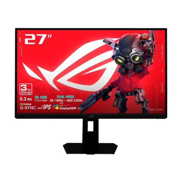 ASUS ROG Strix XG27JCG 27" Dual-Mode 5K 180Hz / QHD 330Hz IPS Gaming Monitor, HDR600