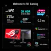 ASUS ROG Strix XG27JCG 27" Dual-Mode 5K 180Hz / QHD 330Hz IPS Gaming Monitor, HDR600