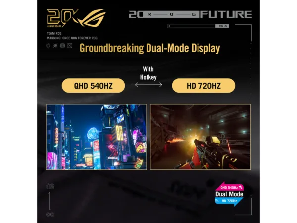 ASUS ROG Swift PG27AQWP-G 27" Dual-Mode QHD 540Hz / FHD 720Hz OLED Gaming Monitor