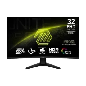 MSI MAG32C6X 32" Full HD 250Hz Curved Gaming Monitor, 1ms, Adaptive Sync
