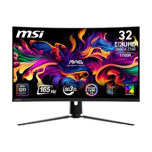 MSI MAG 321CUP QD-OLED 32" 4K UHD 165Hz Curved OLED Gaming Monitor, 0.03ms, USB-C