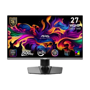 MSI MAG 272QP QD-OLED X50 27" QHD 500Hz OLED Gaming Monitor, 0.03ms, HDR500, USB-C
