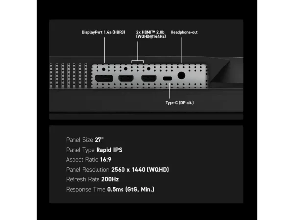 24-475-525-28.jpg MSI MAG 274QPF E20 27" WQHD 200Hz IPS Gaming Monitor, 0.5ms, HDR400, USB-C