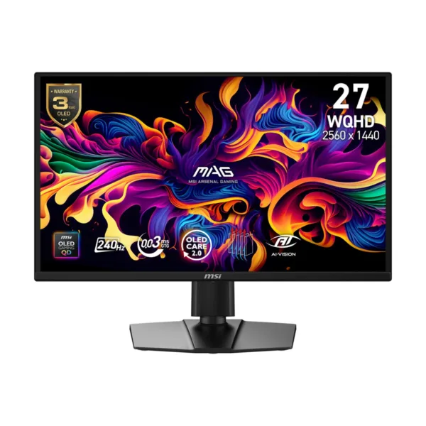 MSI MAG 272QP QD-OLED X24 27" QHD 240Hz OLED Gaming Monitor, 0.03ms