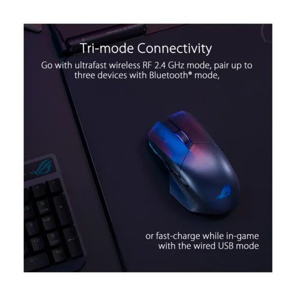 ASUS ROG Chakram X Origin Tri-Mode Gaming Mouse, 36000 DPI, 11 Buttons, Black