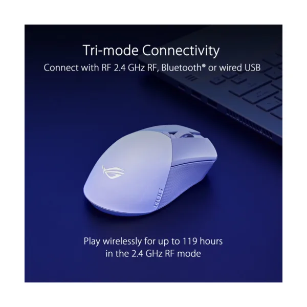 ASUS ROG Gladius III Wireless AimPoint Gaming Mouse, Tri-Mode, 36000 DPI, White