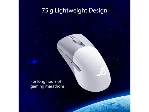 ASUS ROG Keris Wireless AimPoint Gaming Mouse, Tri-Mode, 36000 DPI, White